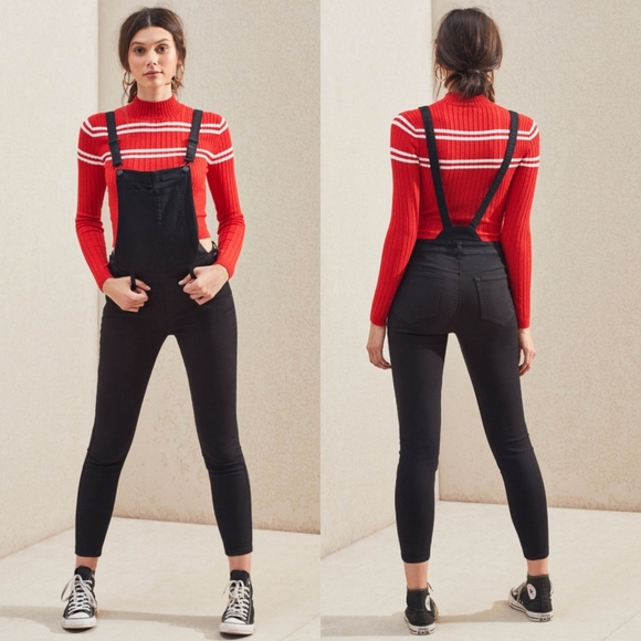 Machine Nouvelle Mode Pants - Machine Nouvelle Mode Black Overall Jeans